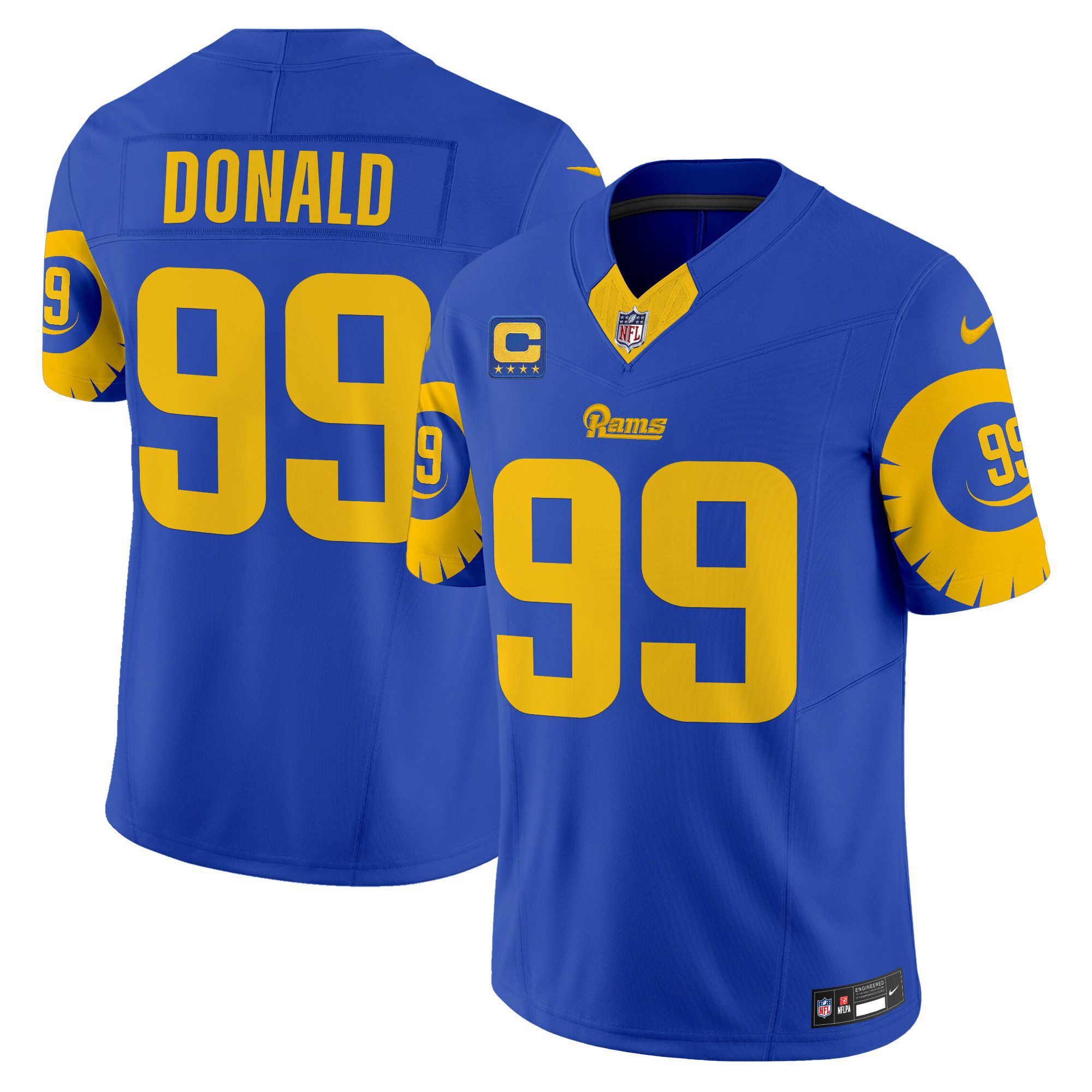 Men Los Angeles Rams #99 Donald Blue 2024 Nike Special Vapor Limited NFL Jersey